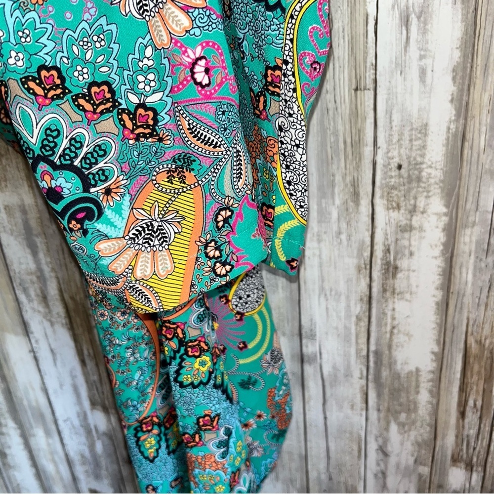 Altard State Green Boho Paisley Jumpsuit Women’s Medium - Picture 4 of 7